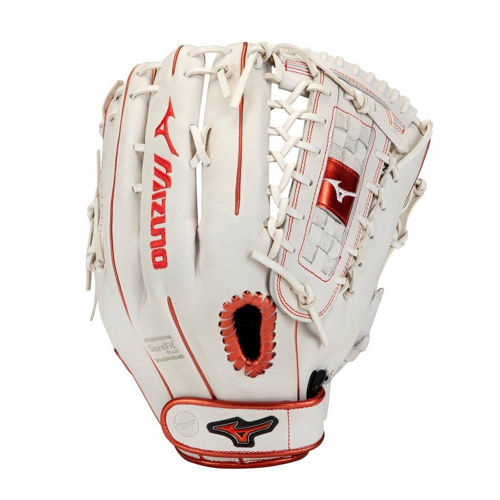 Guanti Mizuno Softball MVP Prime SE Fastpitch 13" Donna - Bianche/Rosse - 51849-BDGX